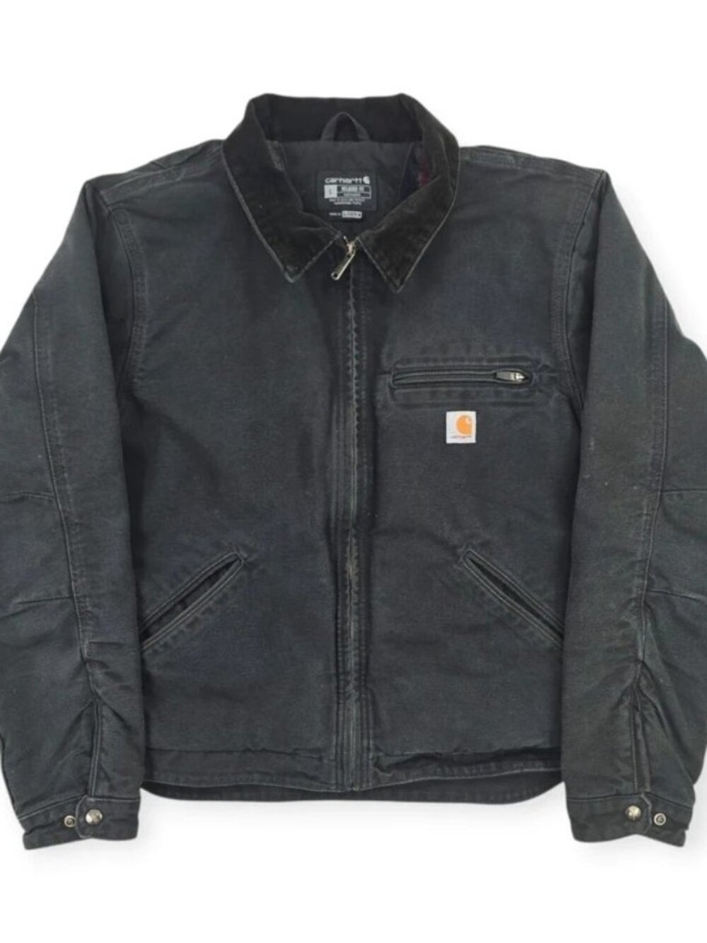 Carhartt Detroit Workwear Blanket Lined Jacket Black Men’s Size L
